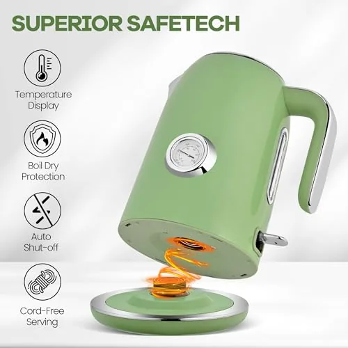 Electric Kettle, 1.7 L, Green