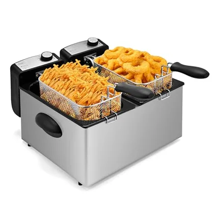 Double Deep Fryer, 6 L, Black